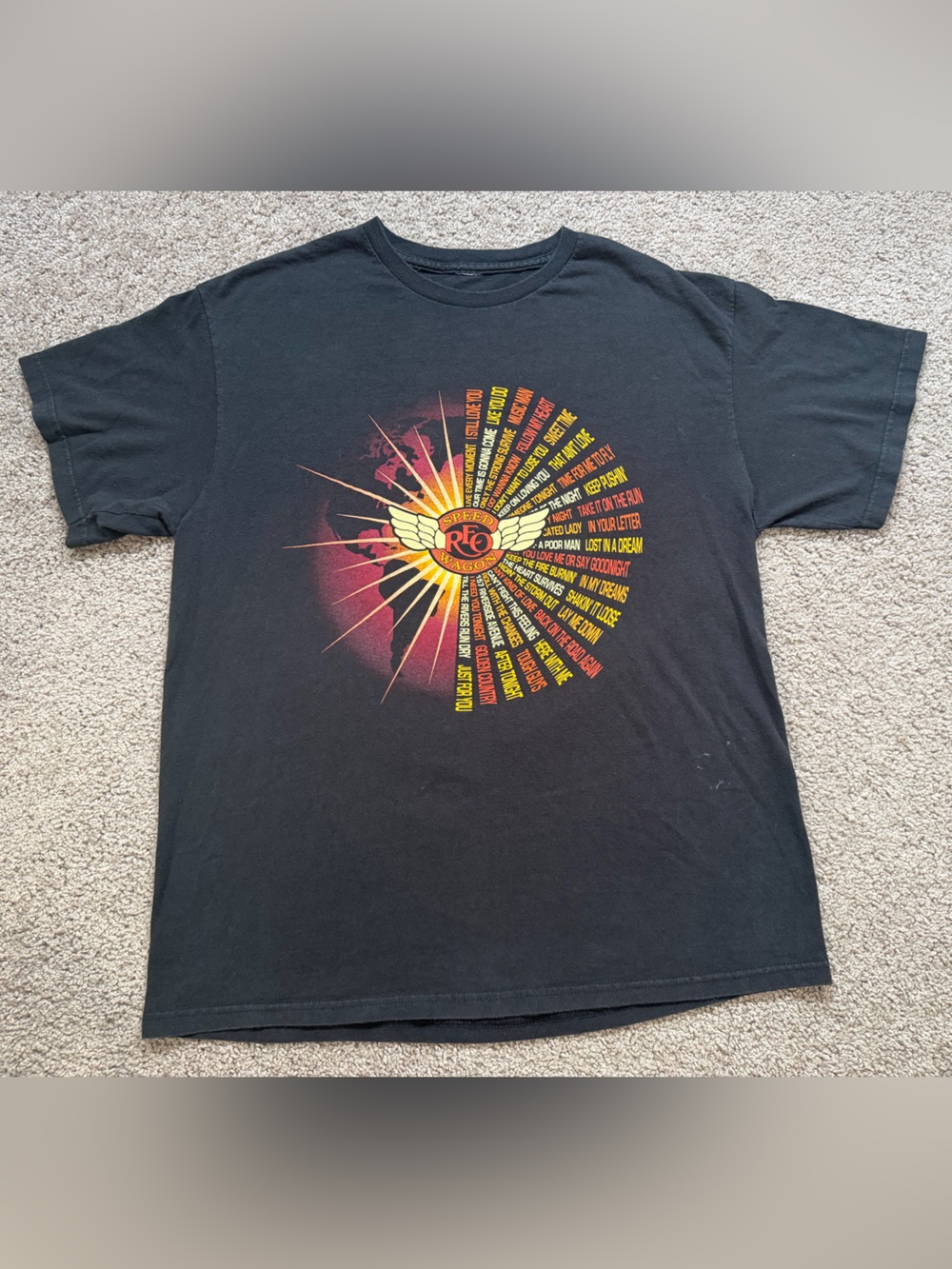 2012 Reo Speedwagon tour tee grunge band